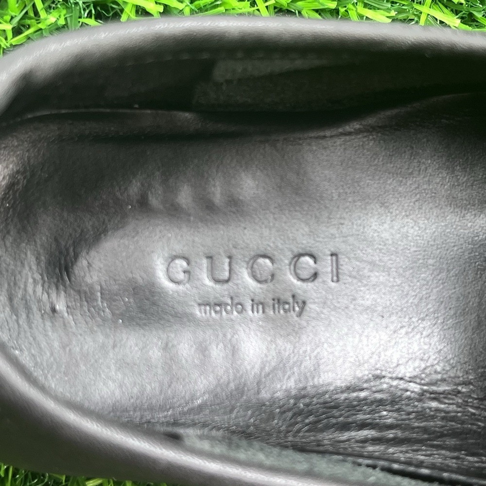 GUCCI Women's Driving Black Leather Loafers Dress Shoes EU37/ 7B US Flats Bucket - Picture 5 of 9